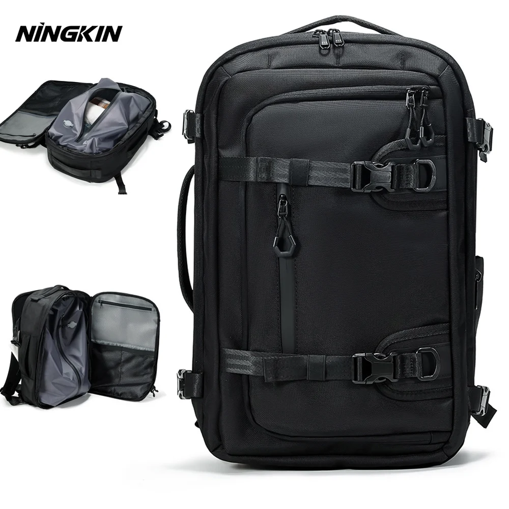 NINGKIN Men business large-capacity travel backpack vacuum compression  laptop backpack sports bag multi-functional fashion bag