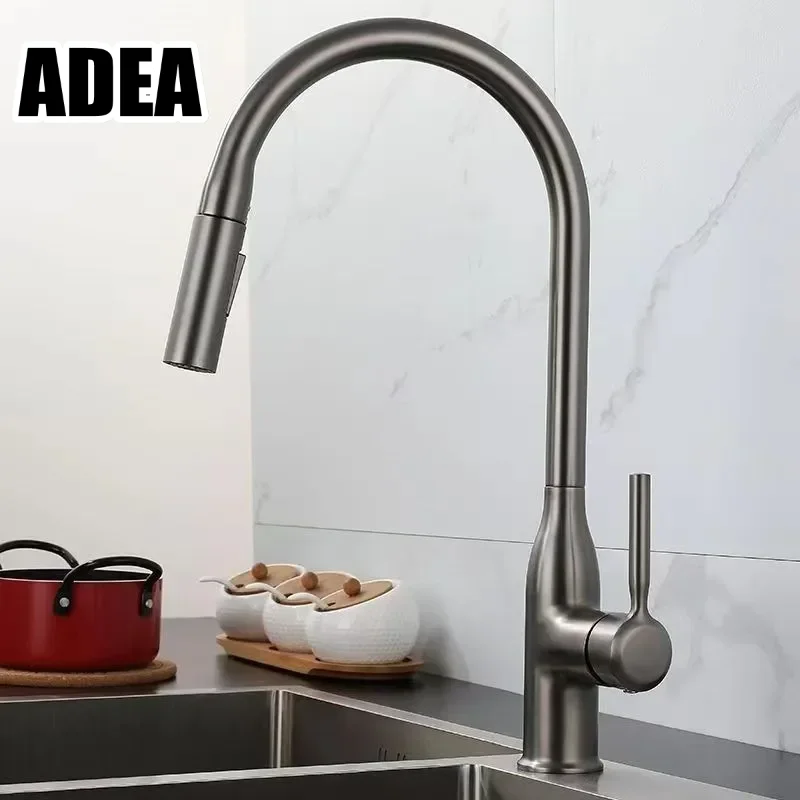 

ADEA Removable Kitchen Sink Faucet Spring Faucets Pull Out Spout Mixer Tap Hot Cold Water With Pull Down Tap Sprayer Cooking