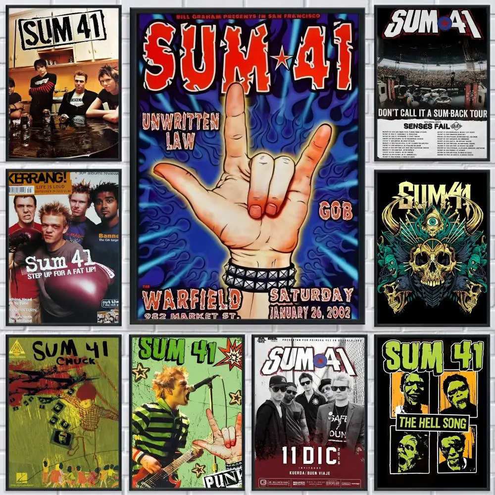 

Hot Band S-UM 41 Poster HD Print Personalized Canvas Wall Mural Art Photos for Living Room Home Decor Durable