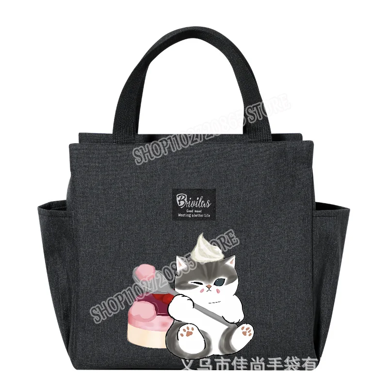 Mofusand Lunch Bag Cute Kawaii Cartoon Women Men Insulated Ice Bags Outdoor Picnic Portable Handbag Bento Insulated Packet Gift
