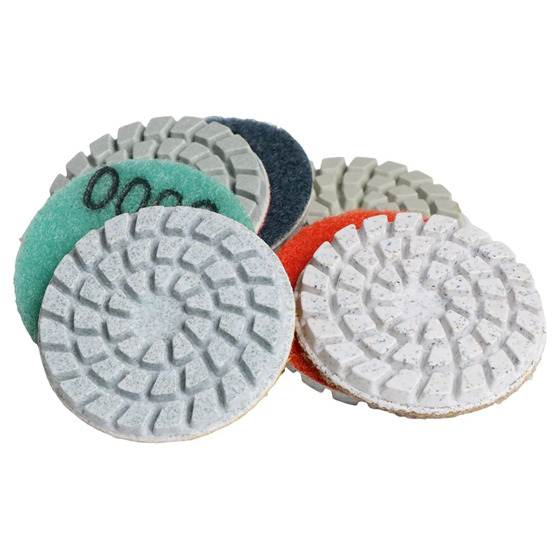 10pcs 2 inch 50 mm Diamond Polishing Pads Kit Wet/Dry for Granite Stone Concrete Marble Polishing Use Grinding Discs Set