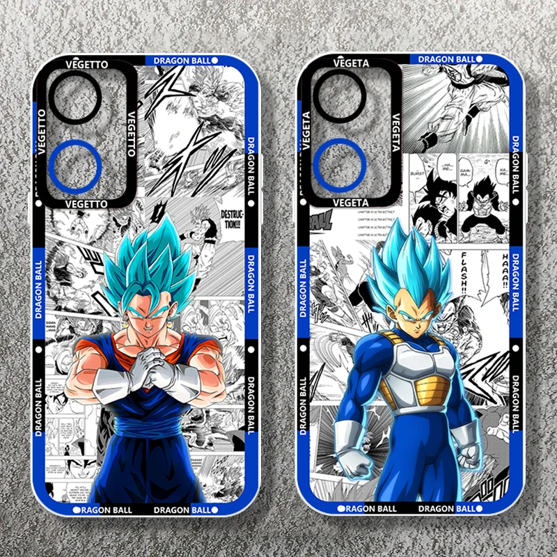 Dragon Ball Goku Vegeta For OPPO A98 A94 A92 A78 A76 A74 A72 A58 A54 A55 A36 A15 A9 5G Angel Eyes Transparent Phone Case