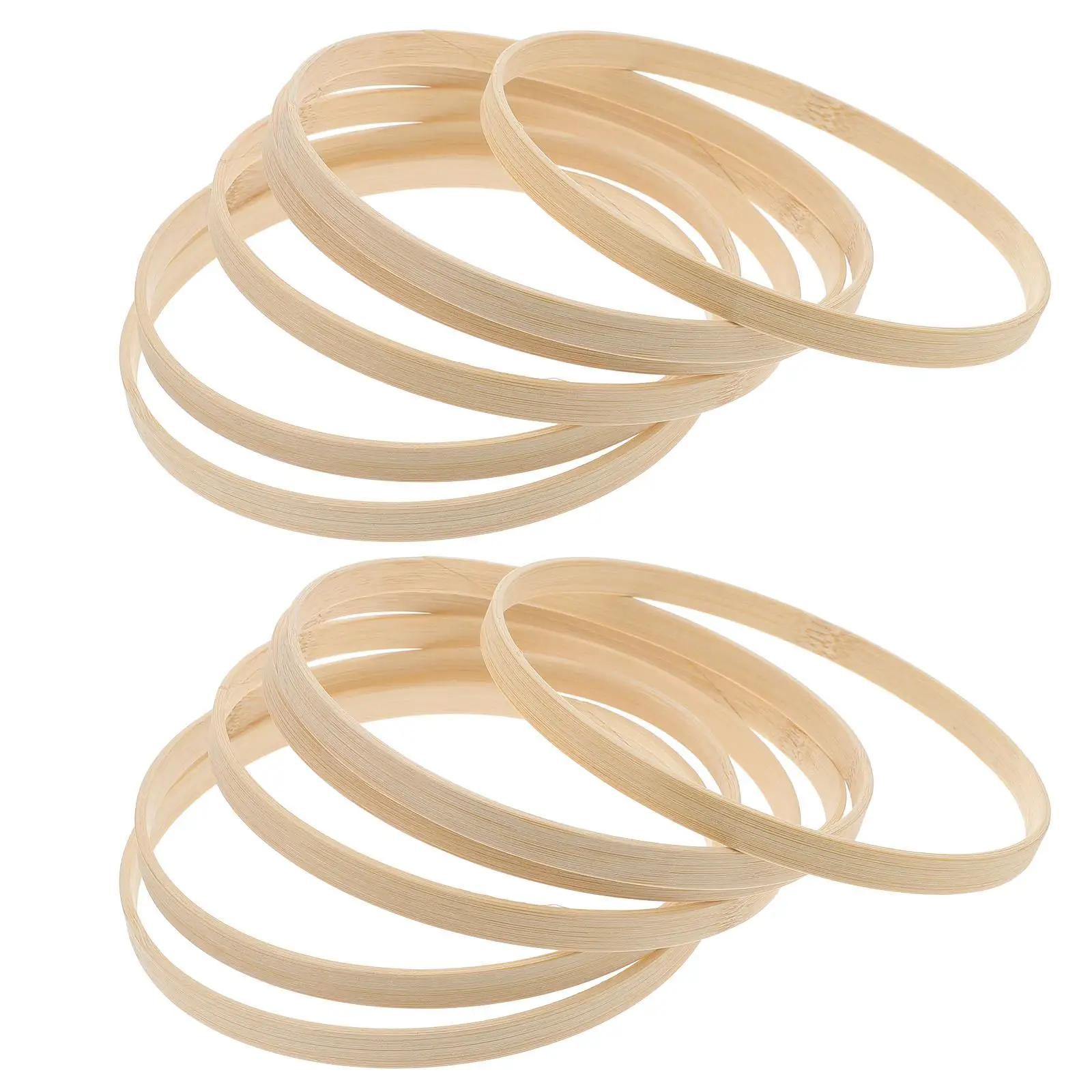 

12 Pcs Bamboo Circle Accessories Dreamcatcher Kit Catchers Diy for Adults Rings Supplies Round Crafting Wooden Hoop