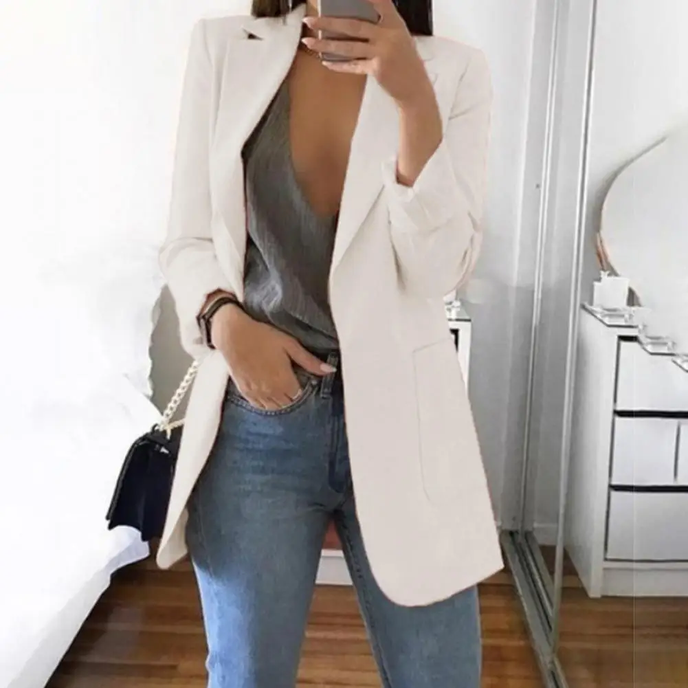 Blazer Woman Vintage Korean Oversize Office Lady Suits Jacket Solid Color Coat Loose Casual Jacket Women Outerwears Veste Femme