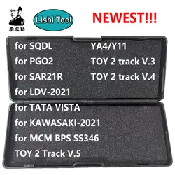 Lishi 2 w 1 TOY 2 tor V.3/V.4/V.5 YA4/Y11 dla MCM BPS SS346 dla SQDL PGO2 LDV-2021 dla KAWASAKI-2021 SAR21R dla TATA VISTA