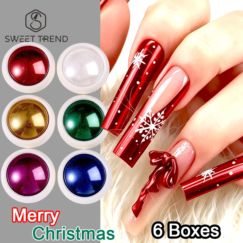 Nail Glitter Chrome - ŞIK TREND-6 Kutu Noel Temalı Krom