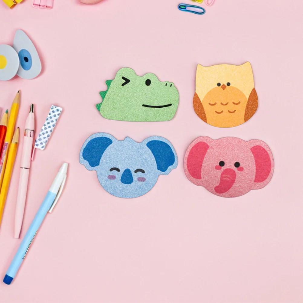 Éponges de bain en forme d'animal en pâte de bois, 4 pièces, Koala, éléphant, hibou, ensembles d'éponges de douche réutilisables pour enfants et adultes, fournitures de bain amusantes