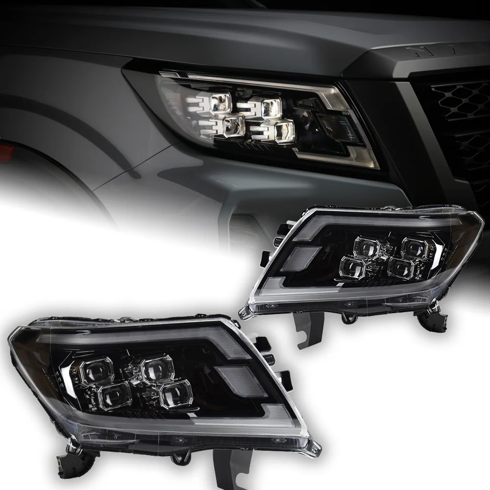 Car Lights For Nissan Navara Headlight Projector Lens 2015-2021 NP300 Dynamic Signal Frontier Head Lamp LED Headlights Drl Auto
