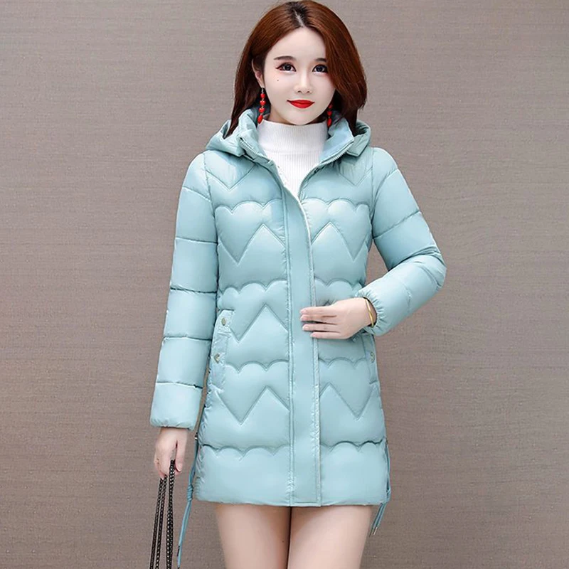 Cotton-padded Womens Long Section 2023 Winter New Korean Version Of Slim Down Cotton-padded  Fashion Warm Thick Coat Women