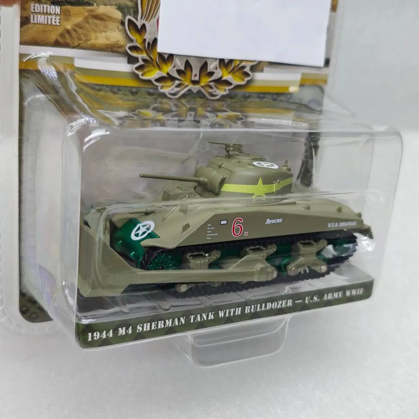 GreenLight 1:64 1944 M4 Sherman Dozer Tank 61020-C Diecast Alloy Car Model Collectible