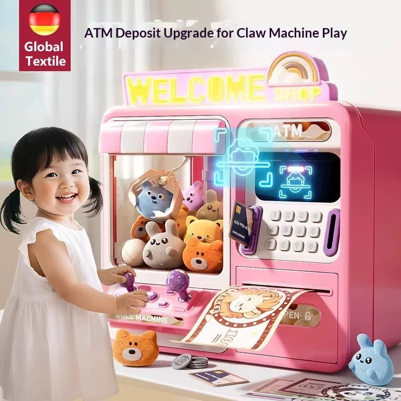 German Seiko Kids Large Claw Machine Piggy Bank Toy 2025 New With Warm Eye Care Light Ages 3 To 6 Boys Girls Family Use Gift