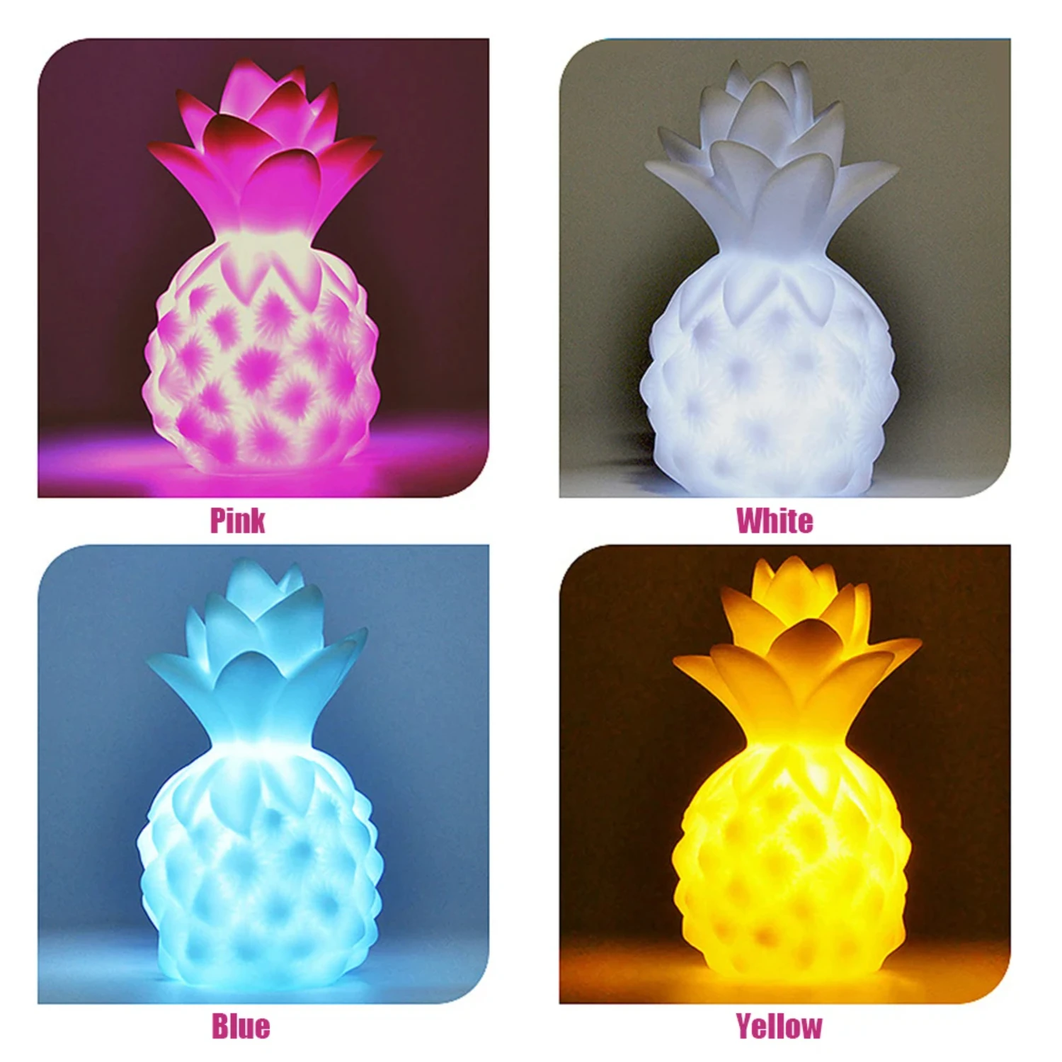 Pineapple Night light Lamp Led Lights Fruit Night Light Neon Room Decor demon slayer Portable Table Bedside Lamps Gift Children