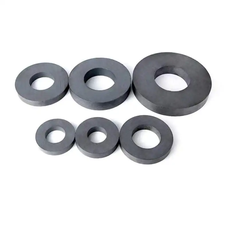 

Ring Magnet Ferrite Magnets with Hole 40x8 50x10 60x10 70x10 80x10 90x15mm Black Circular Speaker Magnetic Ring Permanent Magnet