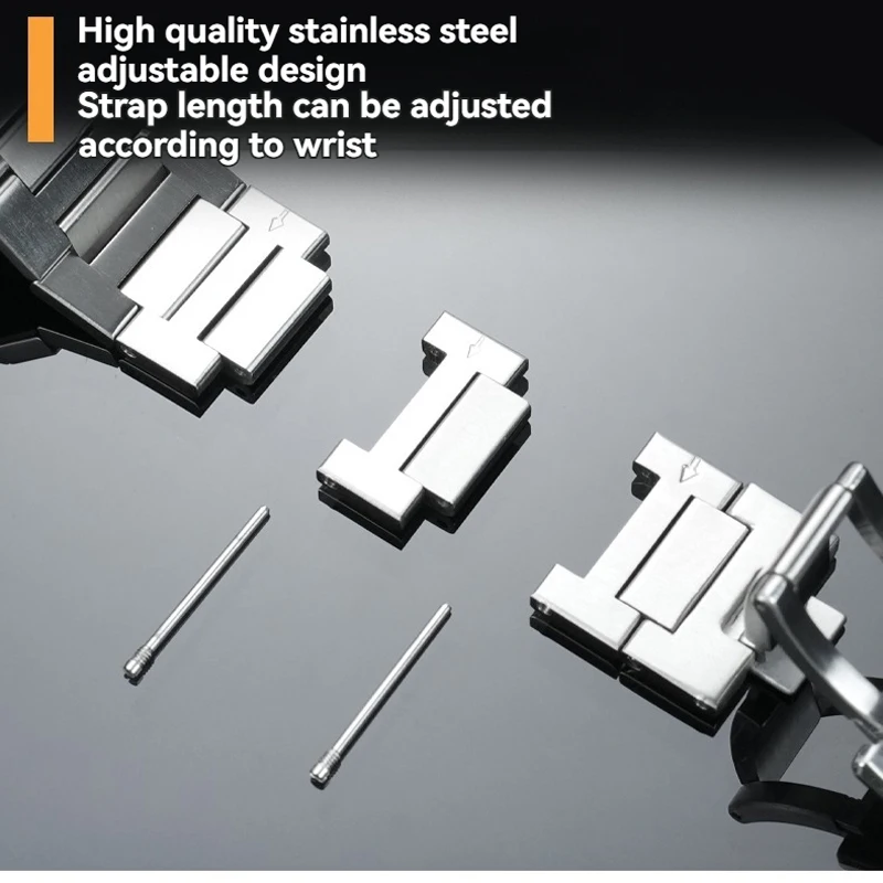 حافظة وحزام GA110 · حافظة ساعة عصرية لمجموعة تعديل GA110/100 حزام من الفولاذ المقاوم للصدأ حزام مطاطي فلوري حافظة معدنية مع أدوات