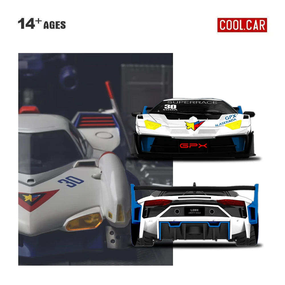 *Pre-order*Cool Auto 1:64 GTEVO Superrace Elektronische Sport Schilderen Simulatie Legering Model Auto voor Collectie & Display & Gift