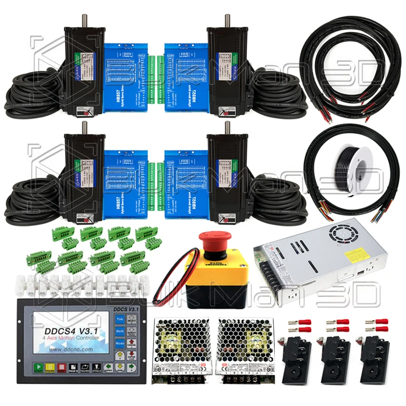 

DDCS4 V3.1 Off-Line Controller Bundle with 3N.m Closed Loop Stepper Motors for OXMAN/ULTIMATE Bee/QueenBee Pro/WorkBee CNC