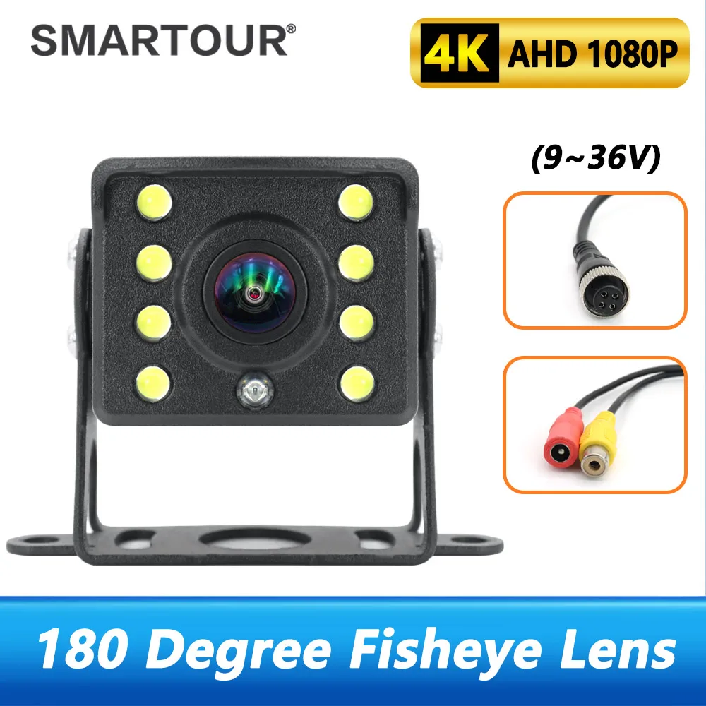 4K AHD 1080P  Truck Rear View Camera for Bus Paking Car 12-24V 8 LED Infrared Night Vision Waterproof Reversing Camera for Moni