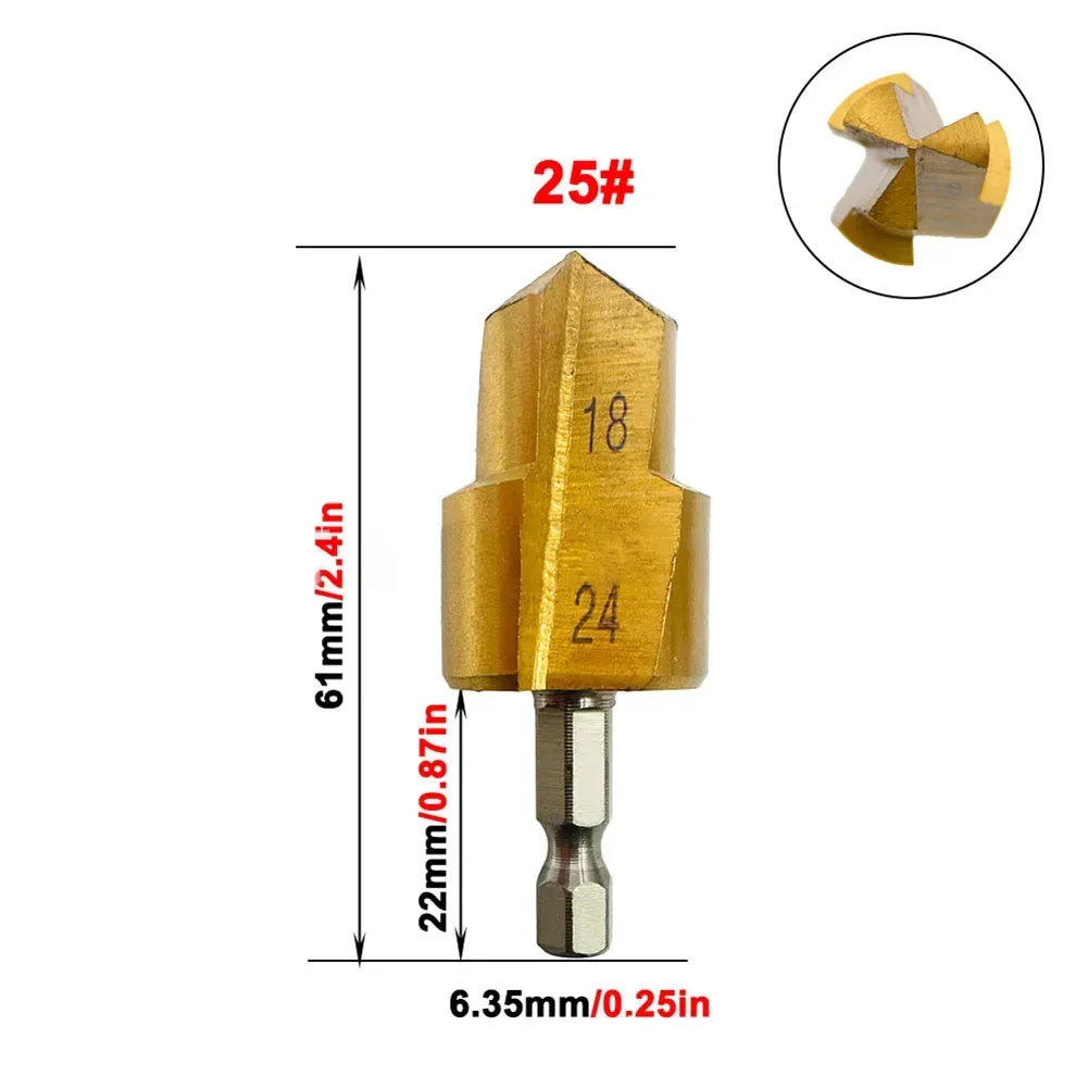 Imagem -03 - Tubo de Plástico Broca Ferramenta de Perfuração Tubo de Água Expansão Broca Ppr Levantamento Passo Broca Hex Haste para Encanador Reparação 1pc