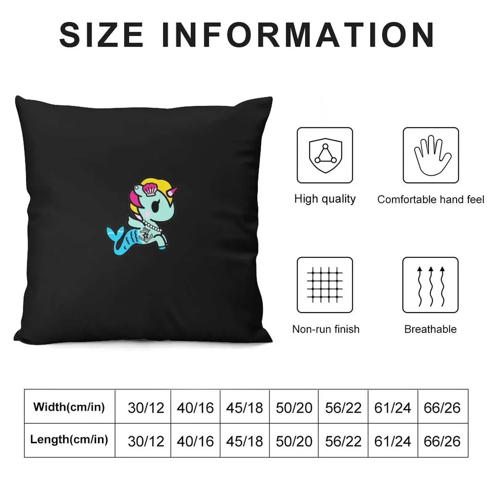 Tokidoki unicorno mermaid Sticker Throw Pillow autumn decoration Couch Pillows Bed pillowcases Rectangular Cushion Cover pillow