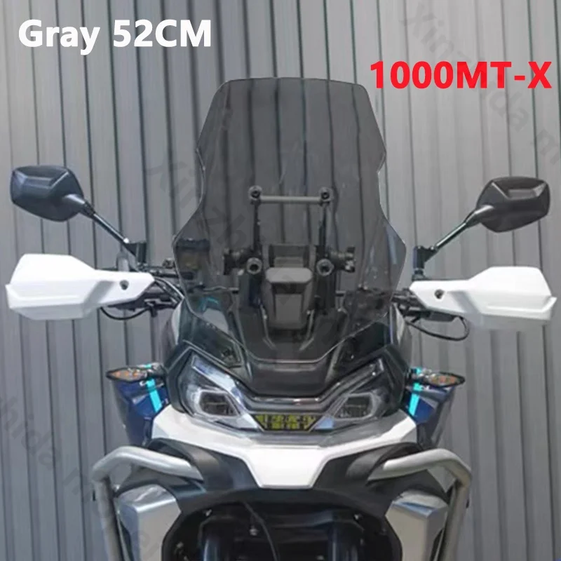 Hochwertiger 52CM/57CM Windschutz für CFMOTO 1000MT-X 1000MTX 1000 MTX Motorrad Windschutzscheibe Windabweiser Visier Grau