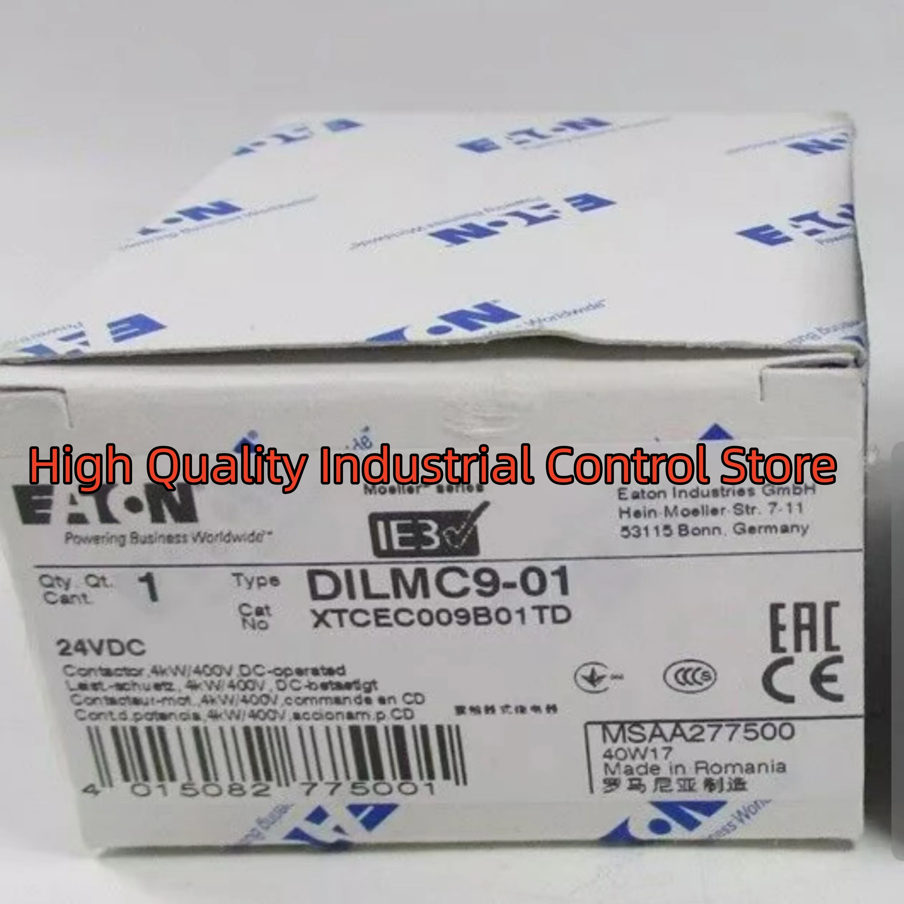 

Контактор DILMC9-01 XTCEC009B01TD 24VDC EMT6-DB 24-240V, 100% новый