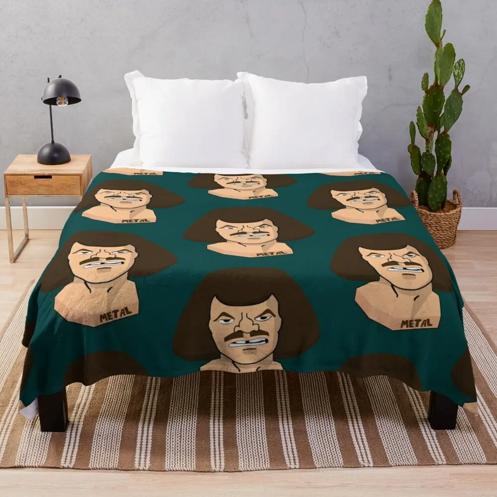 

William Murderface Statue Metalocalypse Throw Blanket Beach Tourist Flannel Furry Blankets