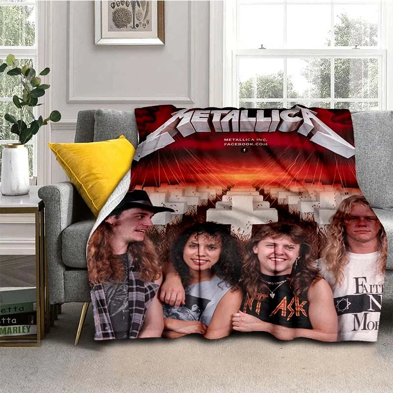 HEAVY-METAL-BAND-M-METALLICA Super Soft Throws Blanket,Warm Cozy Blanket for Kids,Sofa,Couch,Bedroom,Living Room,Travel,Hiking