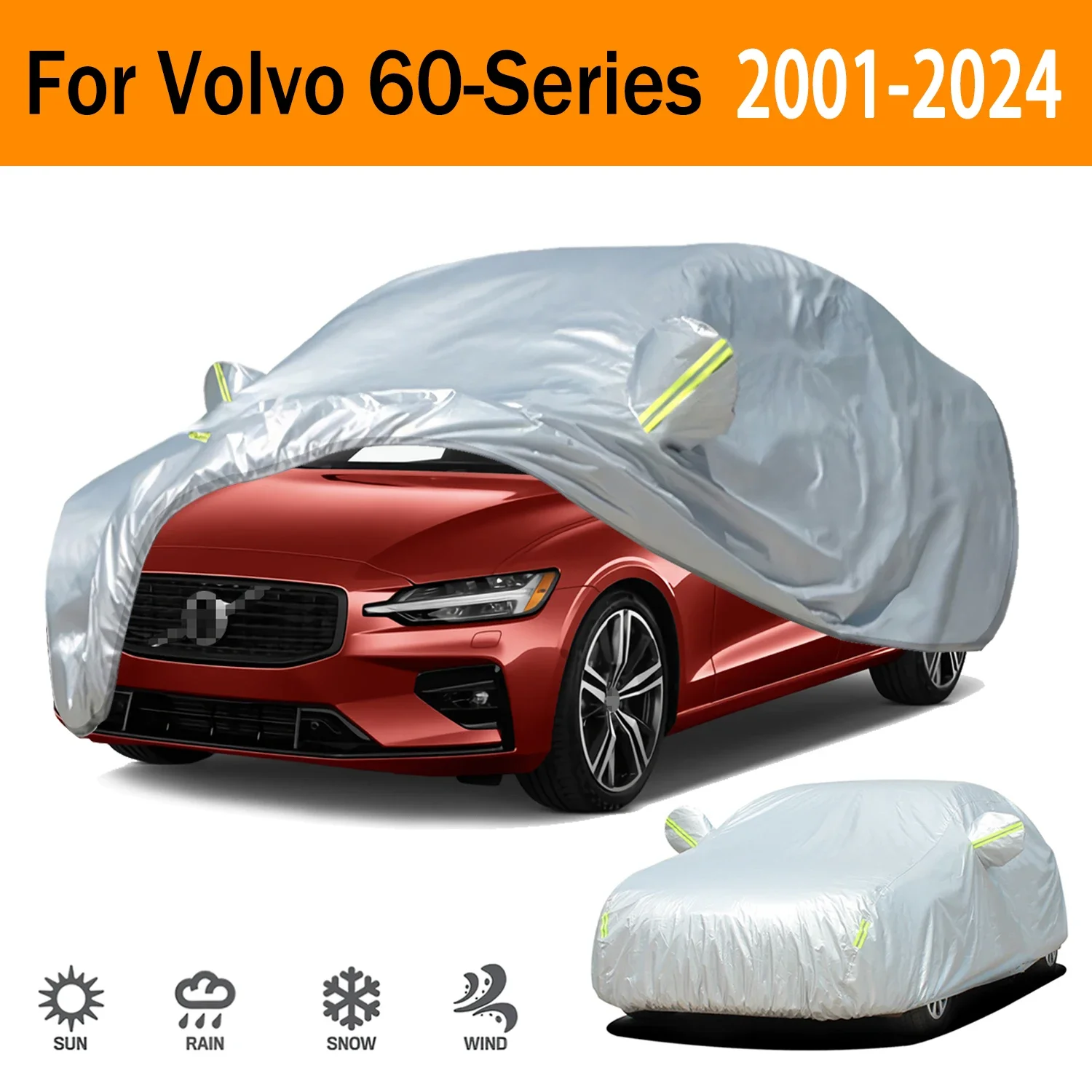 

For Volvo 60-Series Outdoor Protection Full Car Covers Snow Cover Sunshade Waterproof Dustproof Exterior Car accessories