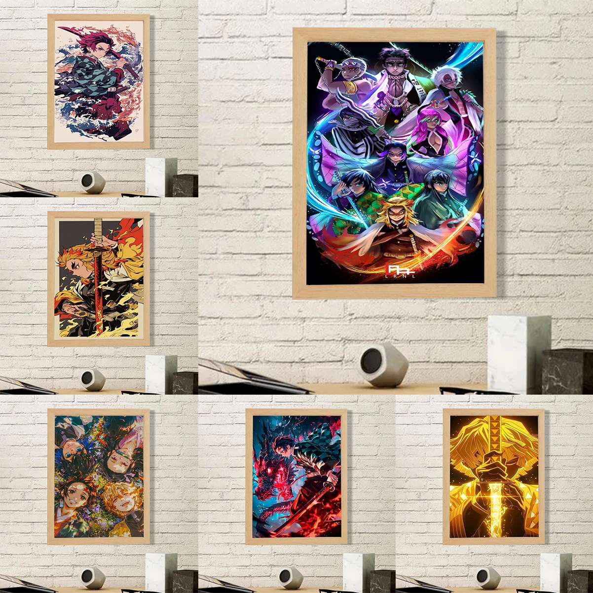 

Anime Demon Slayer Classic Canvas Painting Anime Character Posters HD Wall Art Picture Modern Home Room Decoration