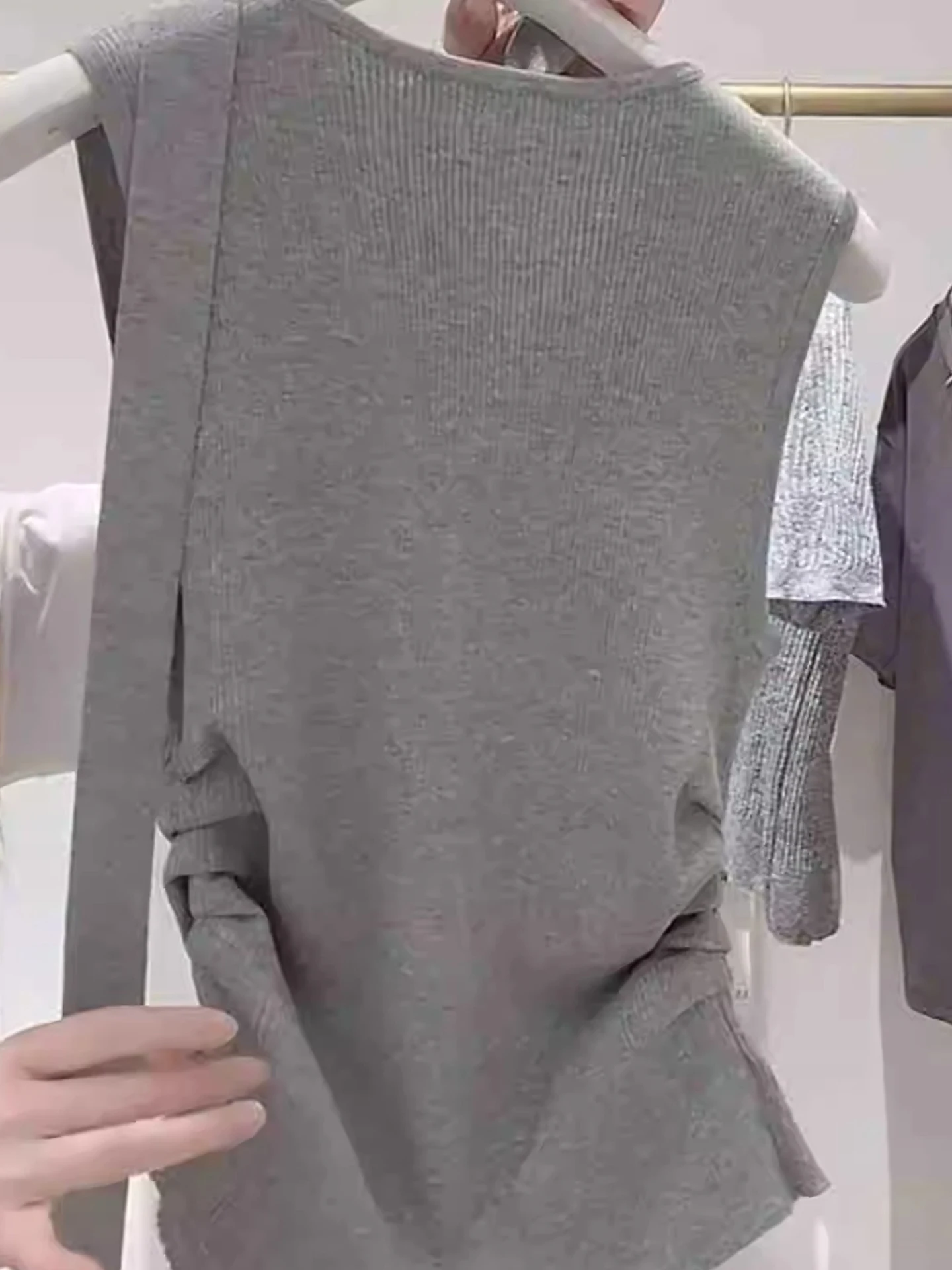 Comodo cardigan aperto lavorato a maglia in puro colore V-Ne Top estivo coreano Sle Dimagrante Svel delicato sulla pelle Unico e Attr...