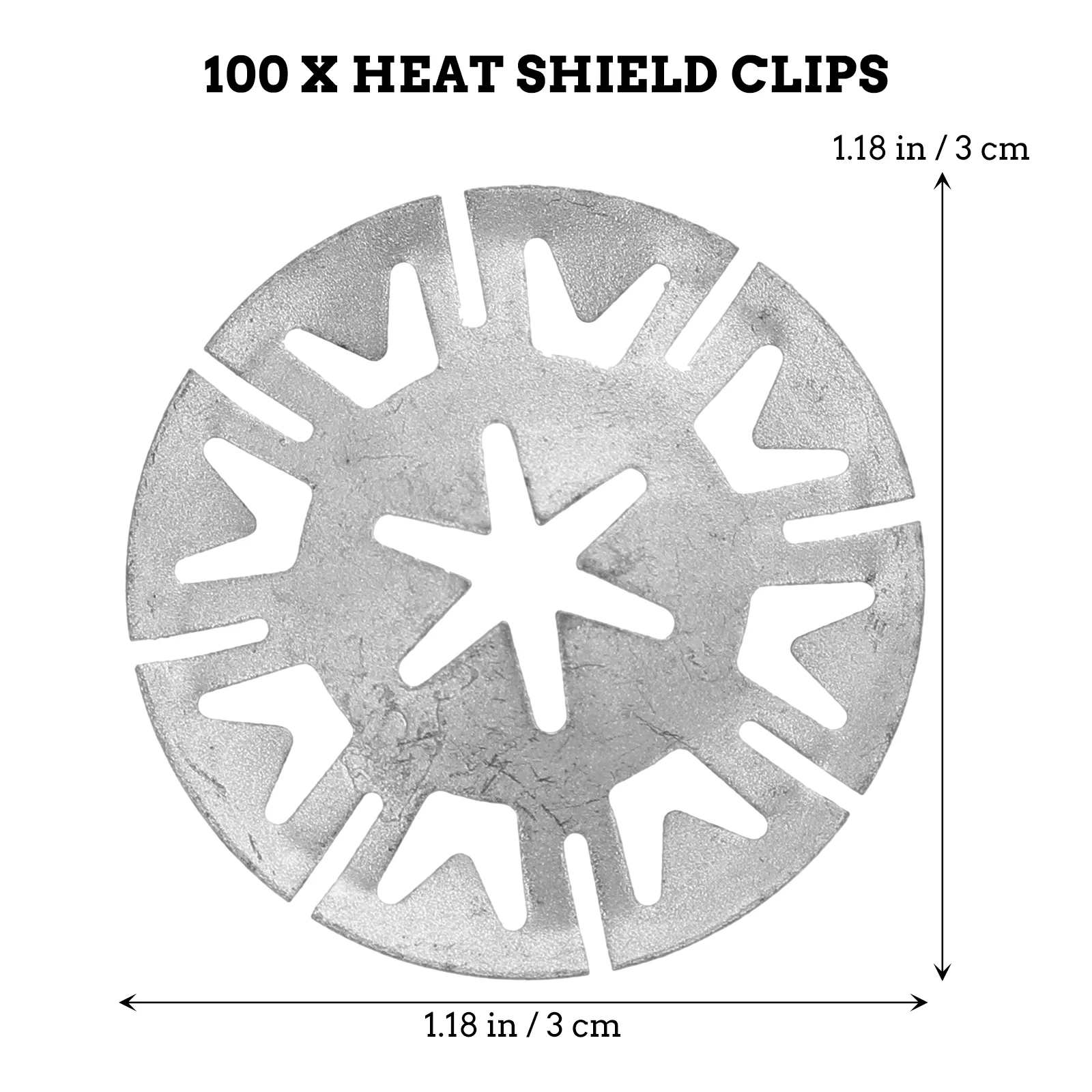 100 Uds Clips de retención de coche aislamiento Base de algodón cubierta de protección térmica fijación fijación plata