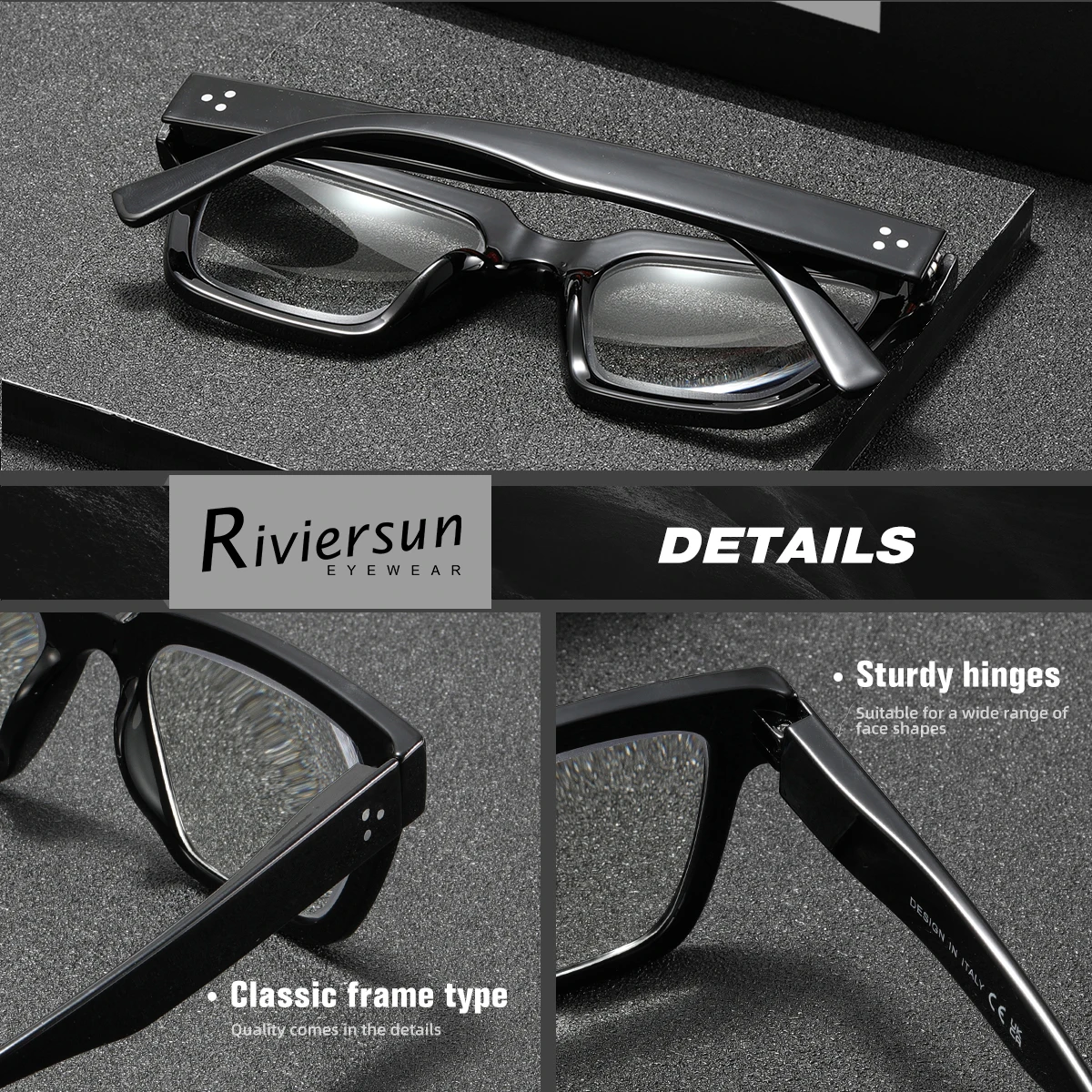 Großrahmige Damen-Lesebrille mit Blaulichtfilter und Presbyopie-Korrektur +1.0+1.5+2.0+2.5+3.0+3.5 – Detail 2