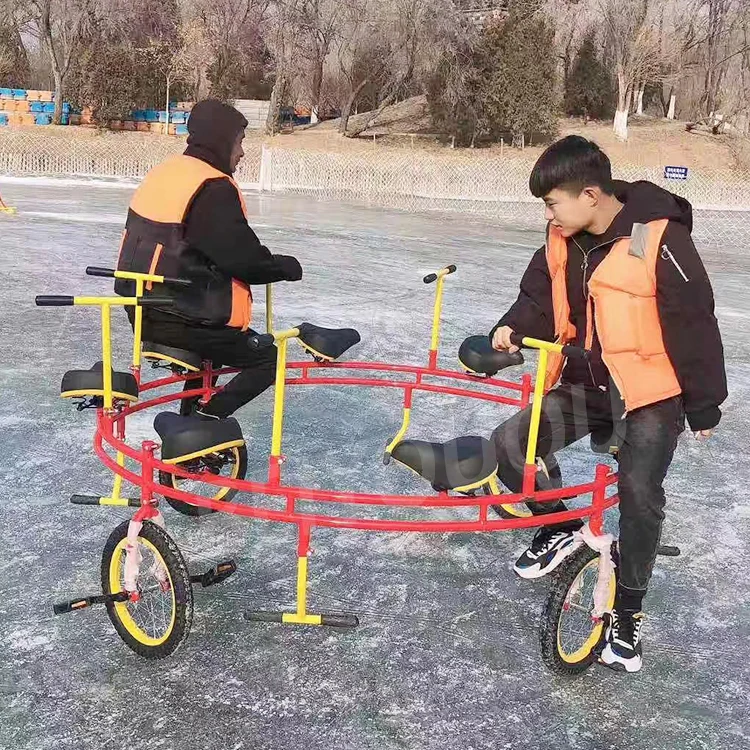 

Winter on Ice 360 Degrees Free Rotation Four People Snowmobile Snow Scooter Snow Bike