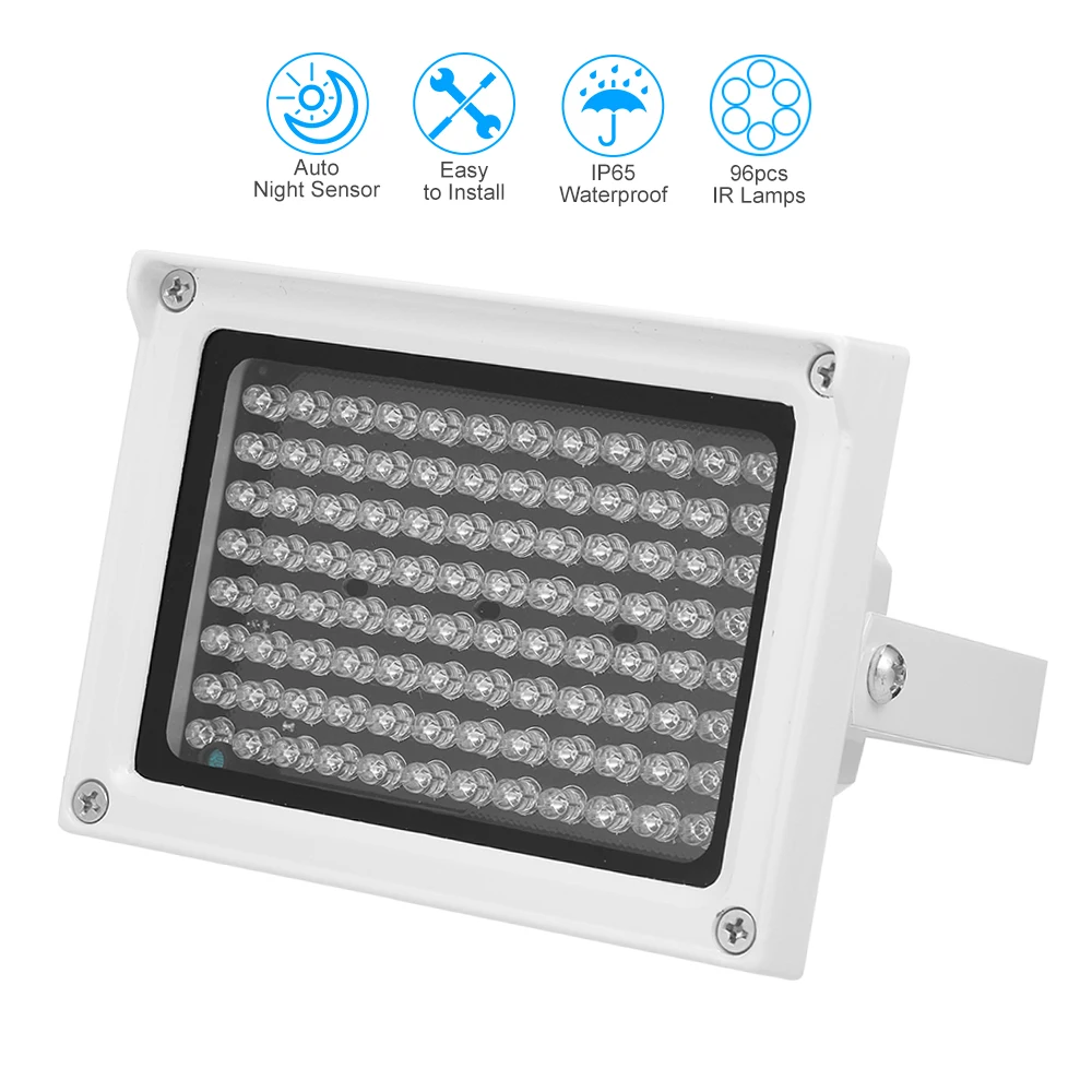 96 LEDS IR Illuminator Array Infrared Lamps Night Vision Outdoor Waterproof For CCTV Security Camera
