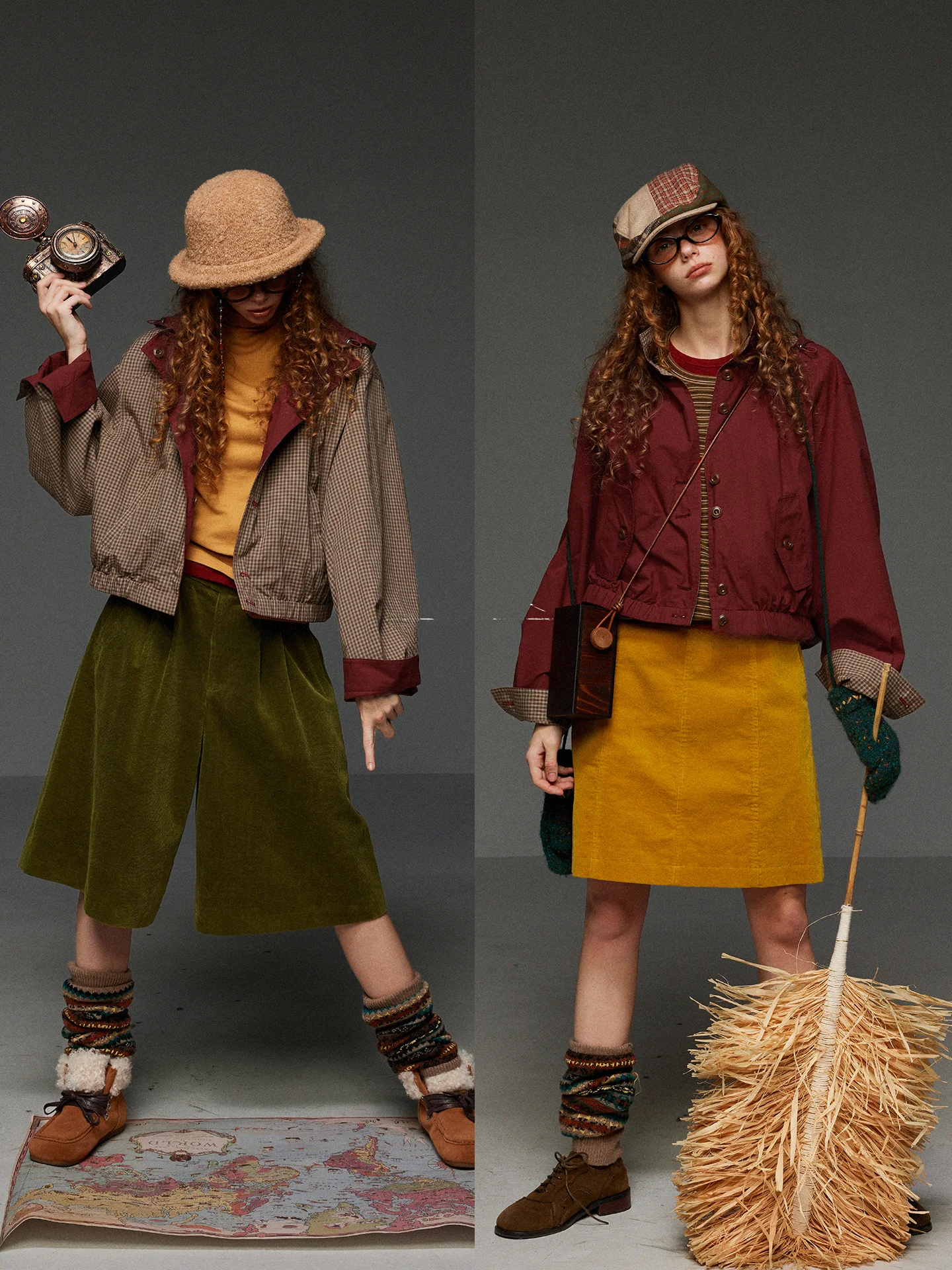 

Женская повседневная универсальная куртка TNIT в стиле ретро с двусторонним ношением, в клетку, с капюшоном, осенний дизайн, хит продаж, китайский бренд