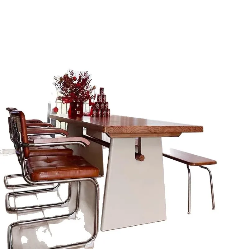 

Minimalist solid wood dining table, minimalist antique desk, desk