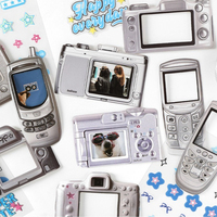 15pcs Kawaii Ins Electronic Memory Stickers Material Pack DIY Diary Phone Case Handmade Scrapbook Aesthetic Stationery Stickers