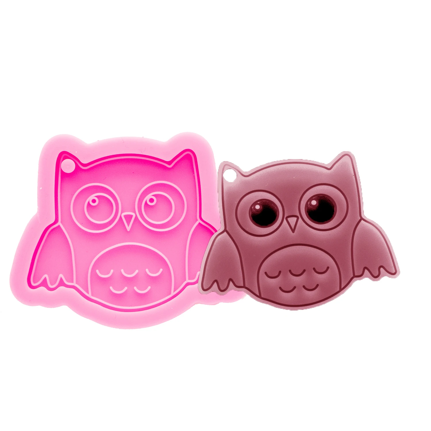 Rabbit Owl Silicone Mold Cute Animal Epoxy Resin Casting Mold for DIY Keychain Pendant Soap Candle Chocolate Craft