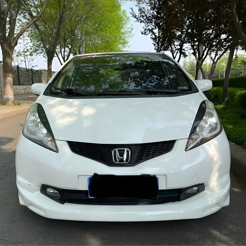 Carbon Fiber Car Headlight Eyelid Cover for Honda FIT Jazz 2008 - 2013 GE8 Matt Black Front Lamp Eyebrows Decorative Sticker GE6