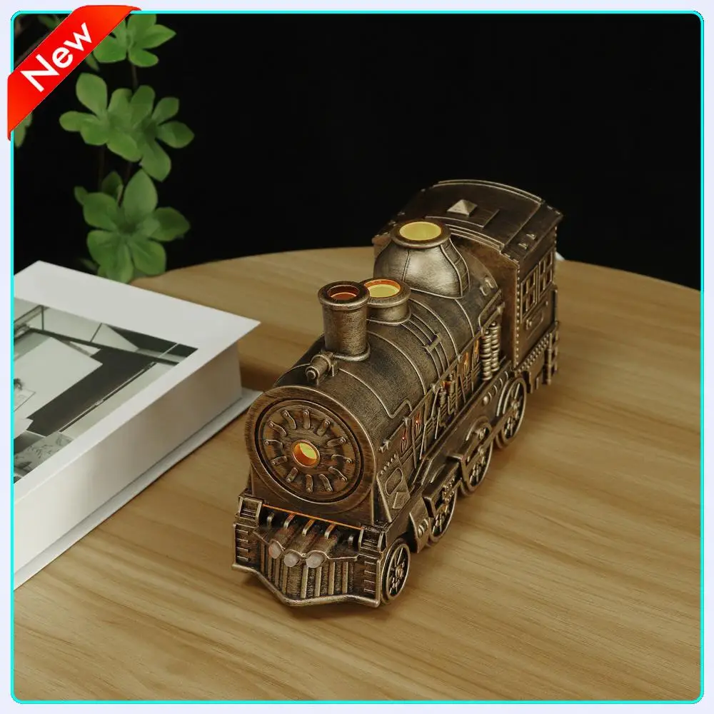 

300 мл винтажный диффузор эфирного масла парового поезда с 2-цветной светодиодной подсветкой, диффузор для ароматерапии с дистанционным управлением, увлажнитель воздуха