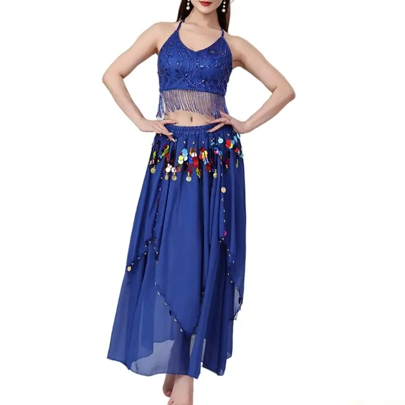 31BF Halloween Dance Dance Stroje 2 szt. Kostiumy do tańca brzucha dla kobiet dziewcząt