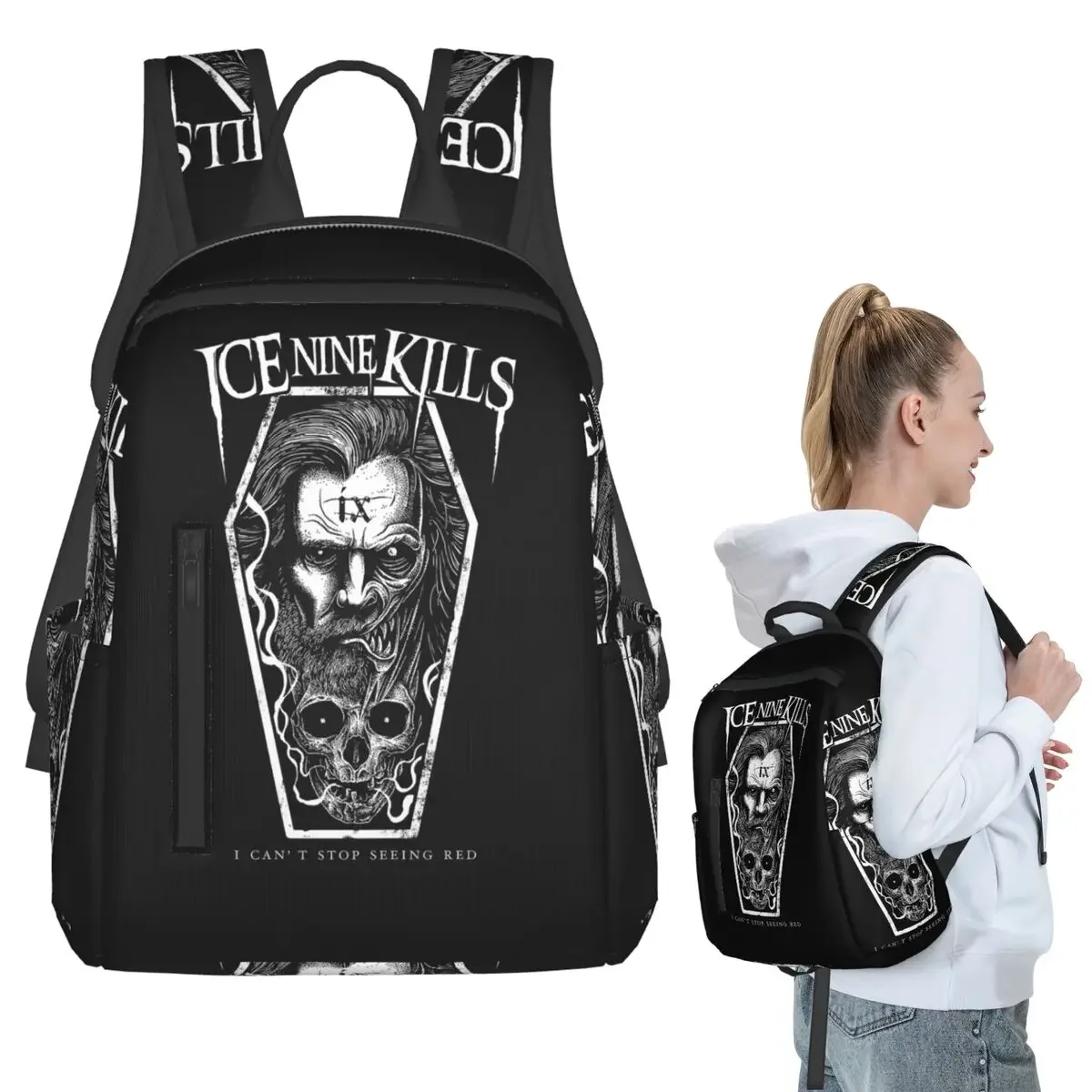 Рюкзак Michele Nolli Ice Nine Kills, студенческая сумка для книг, детская школьная сумка, сумки на плечо для ноутбука, мужские и женские сумки