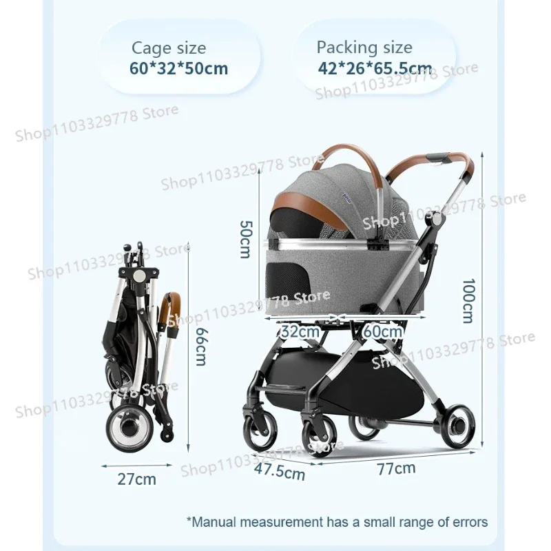2-in-1 Detachable Pet Cage Portable Aluminum Tube Frame with One-Click Folding for Dogs and Cats