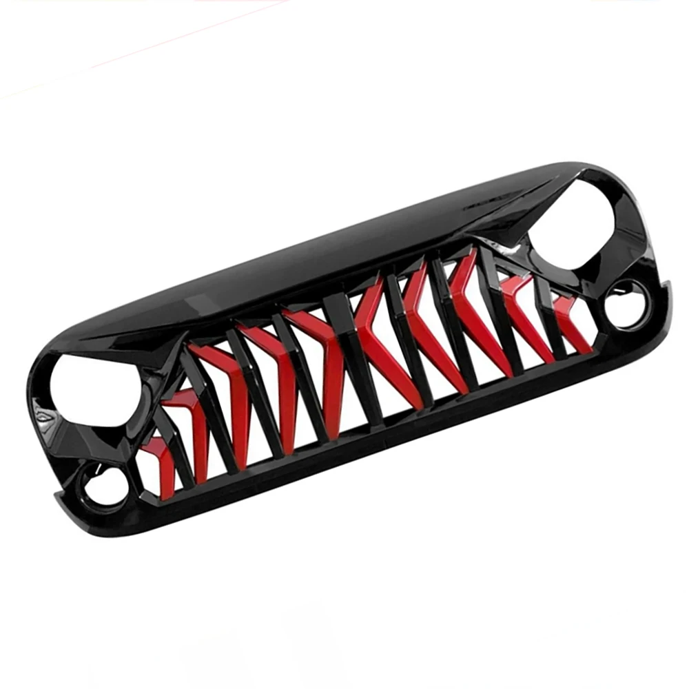 Front Bumper Insert Mask Grille Offroad Grille Car Guard Grid For Jeep Wrangler JK 2007-2017 Mesh Grille Replace Original Grille