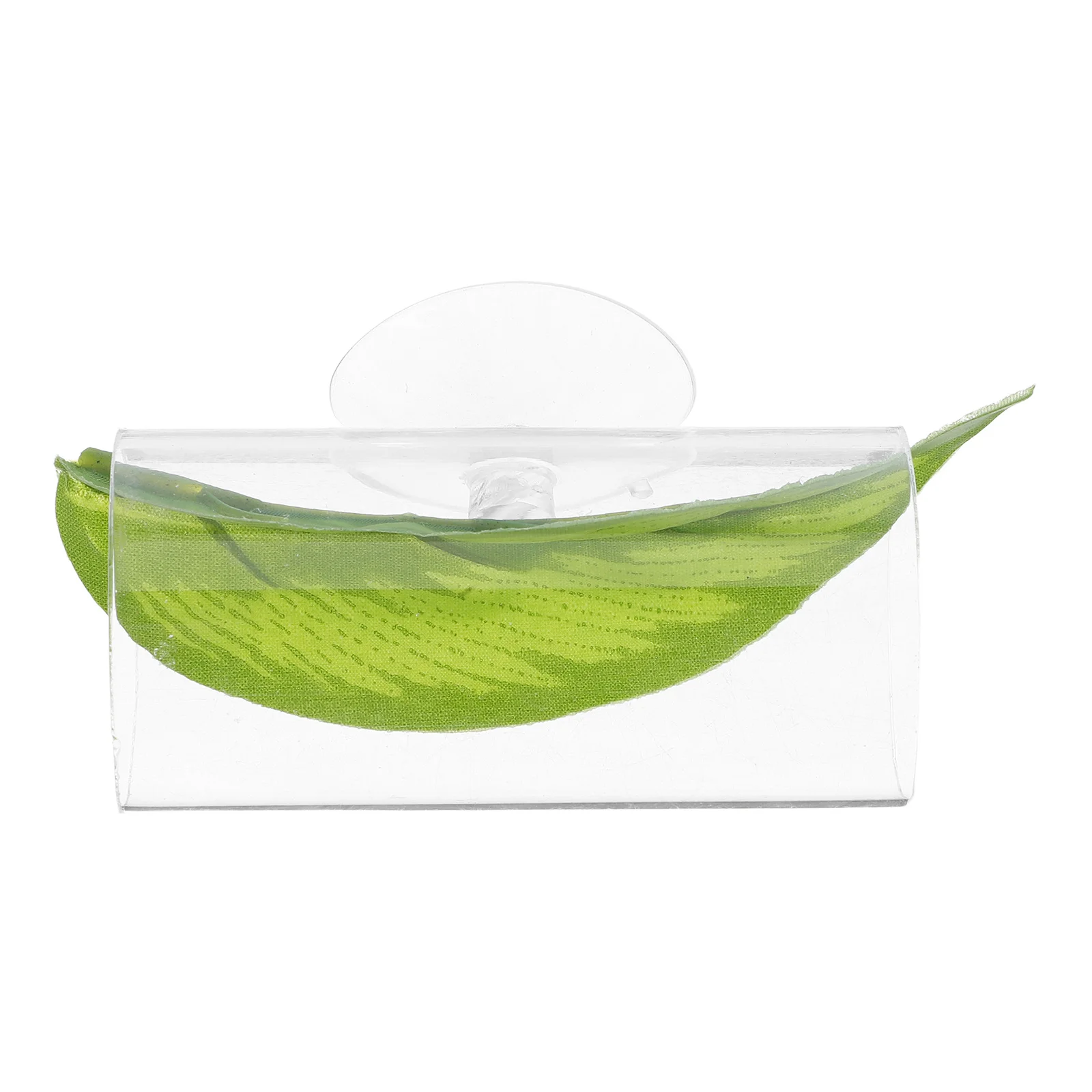 

Betta Fish Tunnel Hideout Aquarium Acrylic Bed Decor Fish Tank Cave Accessory Realistic Leaf Design Safe Shelter