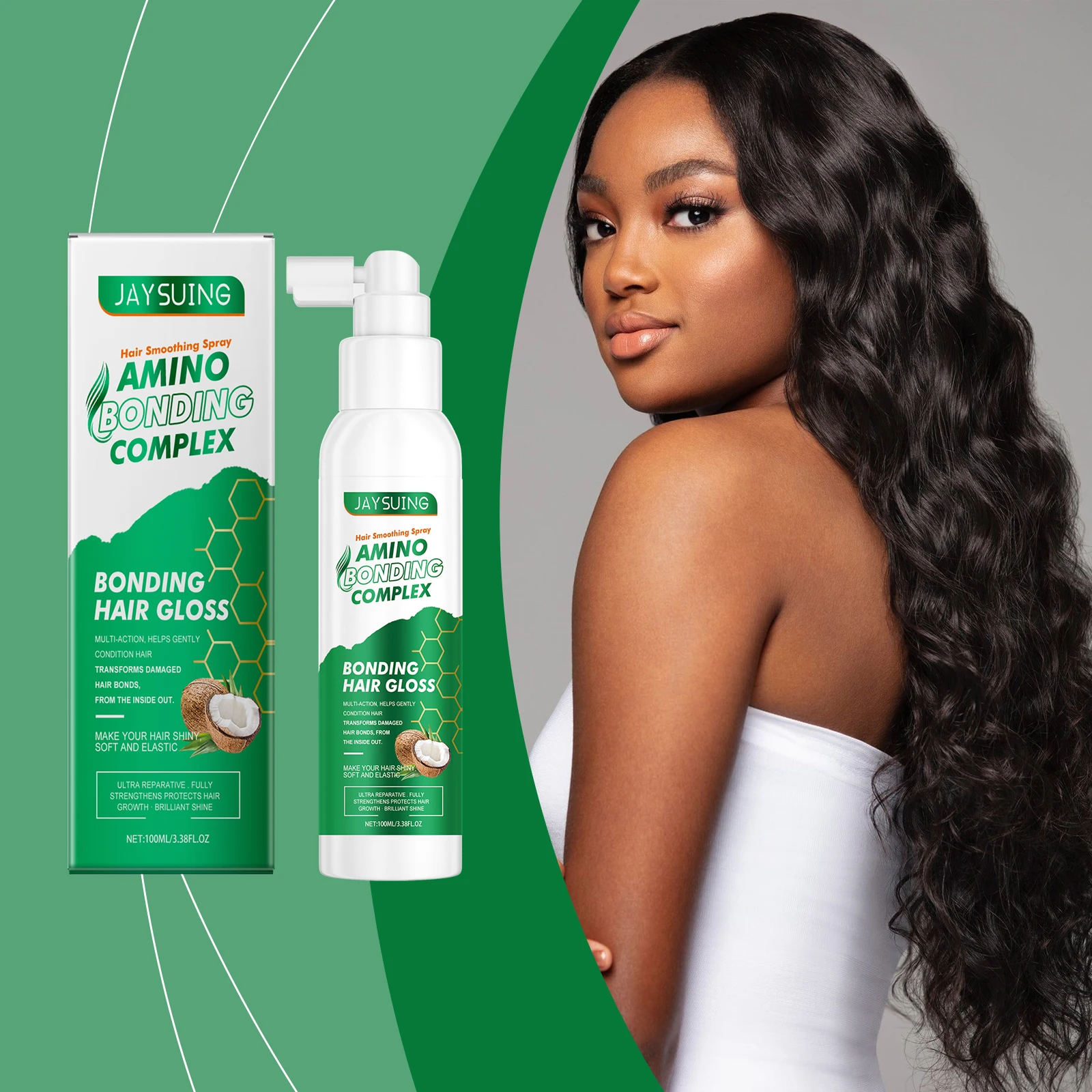 Coconut Oil Moisturizing Hair Care Spray Enhance Hair Elasticity Improves Drying Nourishing Scalp Repair Leave-In Conditioner