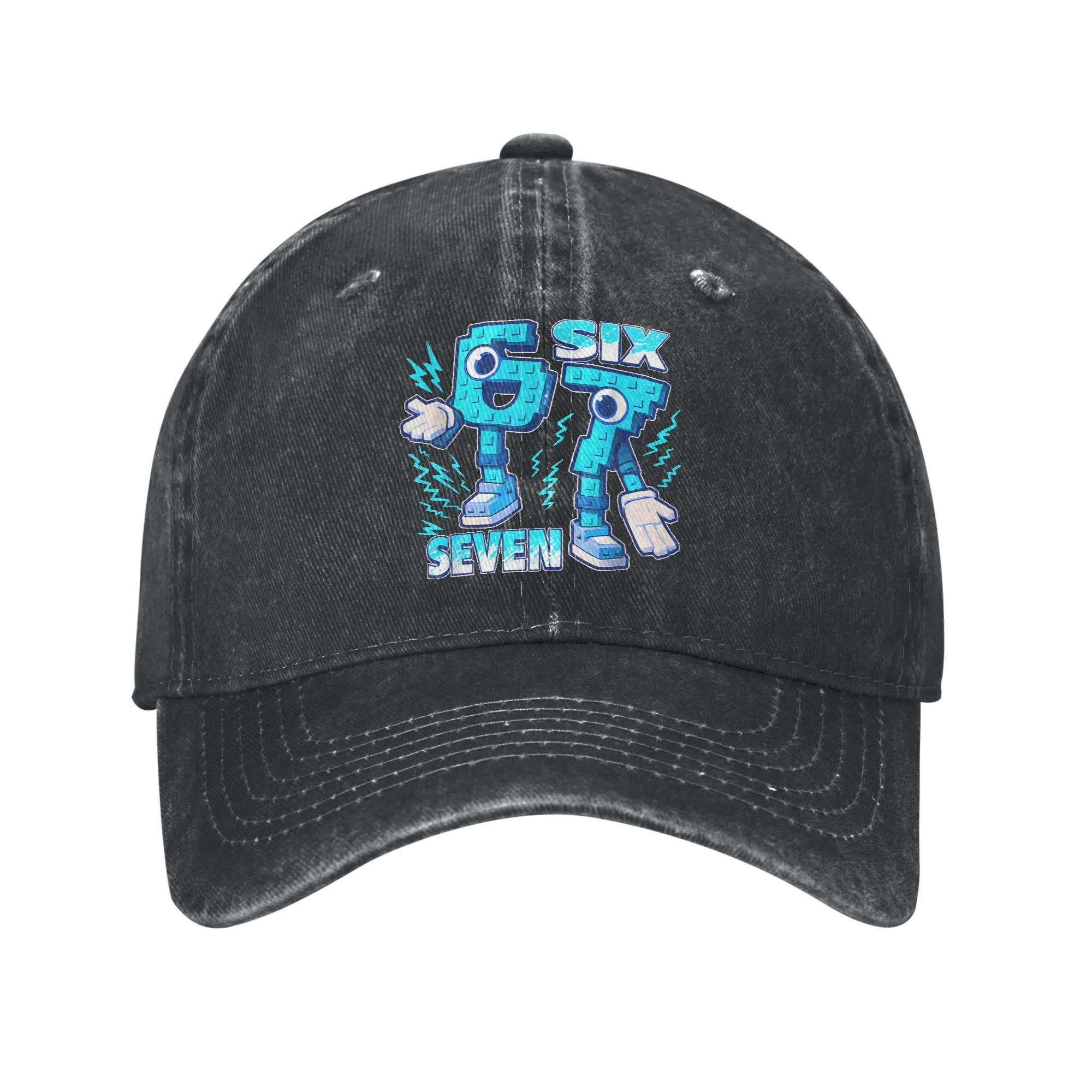 Funny Meme 67 Six Seven 6 7 Italian Brainrot Baseball Cap Sun Outdoor Sports Washed Trucker Hat Male Classic Design Baseball Cap