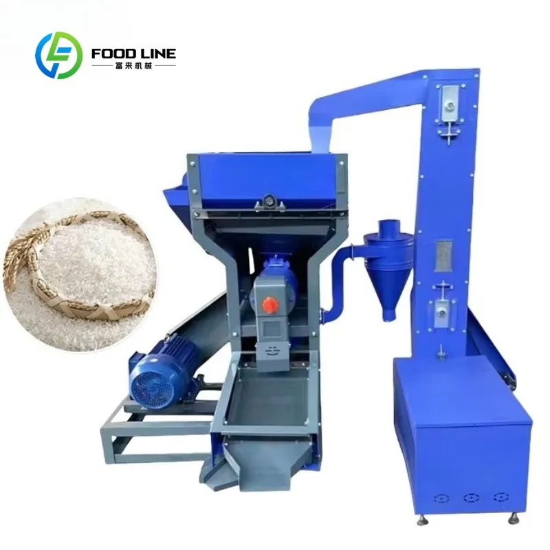 Rice Husk Removing Make Pellet Machine Rice Huller Screen with Destoner diesel Engine