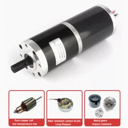 60GX6092R 80W DC planetary geared motor 24V miniature forward and reverse speed regulating small motor 60mm high torque