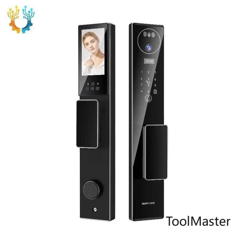 

【2026】Aluminum Alloy Digital Smart Door Lock CNC Technology Tuya App Control Video Intercom Face Recognition Palm Print Automati